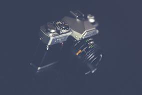 classic camera in the dark