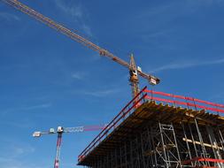 crane on Site Construction Work