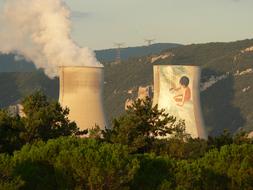 Nuclear Plant Cruas smoke