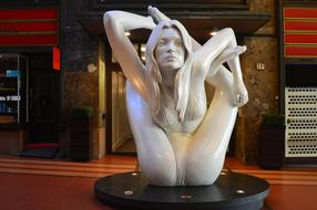 plaster sculpture of a gymnast