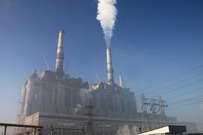 smoke from a coal-fired power plant
