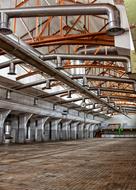 ventilation system in an industrial hall