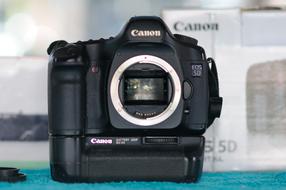 digital camera Canon close-up on a blurred background