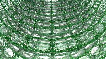 green industrial structure close up