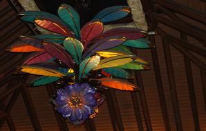 Glass Art Hanging flowers decoration
