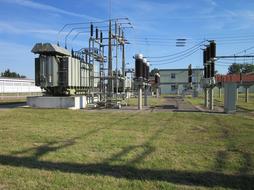 substations with transformers on the field