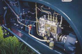 agricultural machinery engine close up