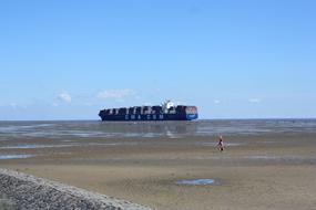distant view of Ship Container