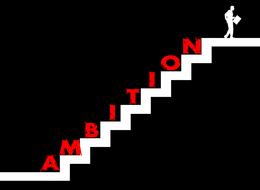 ambition, steps, silhouette of a man