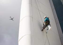 man climber on Architecture Building