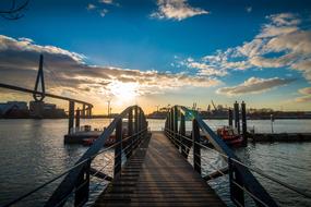 sunset clouds port
