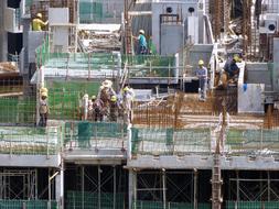 Construction Site Crane workers