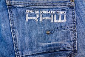 jeans pocket, close-up