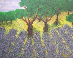 lavender as a painting