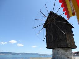 Windmill on Coastaline in Nessabar