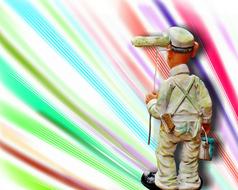 clipart of painter worker man figure