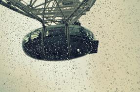 Low angle shot with the architecture in beautiful rain, in London, England, UK