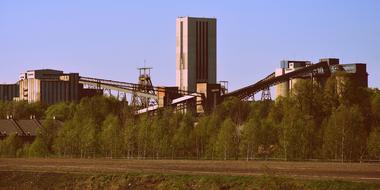 Landscape with the mine in Rostov-On-Don in Russia