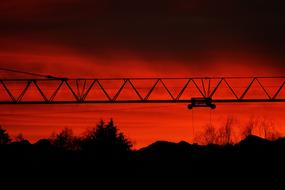landscape of Red sunset Sky