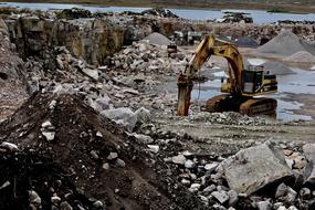 Quarry Excavators Worker construction