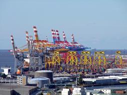Bremerhaven Port Container cranes