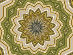 Beautiful and colorful patterned drawing in flower shape