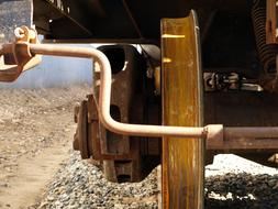 rusty wheel on the railroad