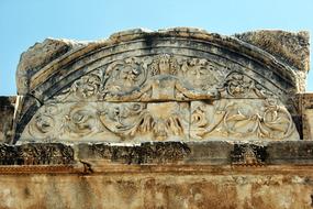 beautiful woman, ancient stone carving, turkey