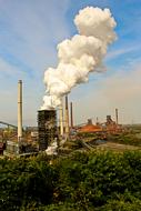 landscape of Industry Pollution Chimneys