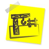 construction crane drawing on sticker