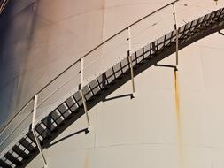 stairs along the fuel tank