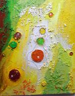circles on abstract painting