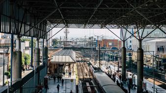 panoramic view of the metro platform