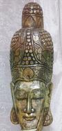 Colorful and beautiful, shiny head of Buddha statue