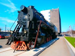 vintage locomotive monument