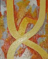 abstract drawing on canvas