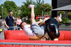 mechanical bull as an attraction in the park