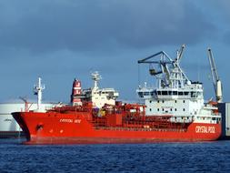 Crystal ship in port