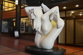 creative ceramic female sculpture