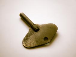 old rusty watch key