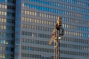 Architecture Glass Skyscraper and crane