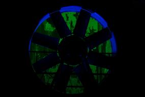 turbine wheel in the dark