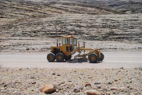 heavy machinery in road construction in africa