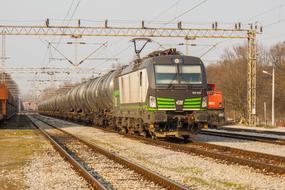 industrial train with tanks