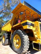 yellow truck like heavy machinery