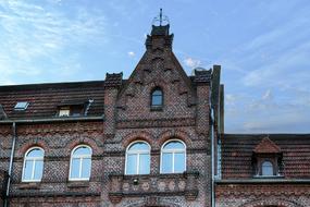 Beautiful, old brick building with windows