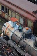 old steam locomotive on the railway