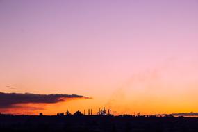 Sky cloud Silhouette at Sunset