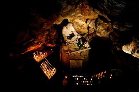 religious offerings in a cave in France