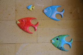 Swimming Sea Fish Animal crafts on wall